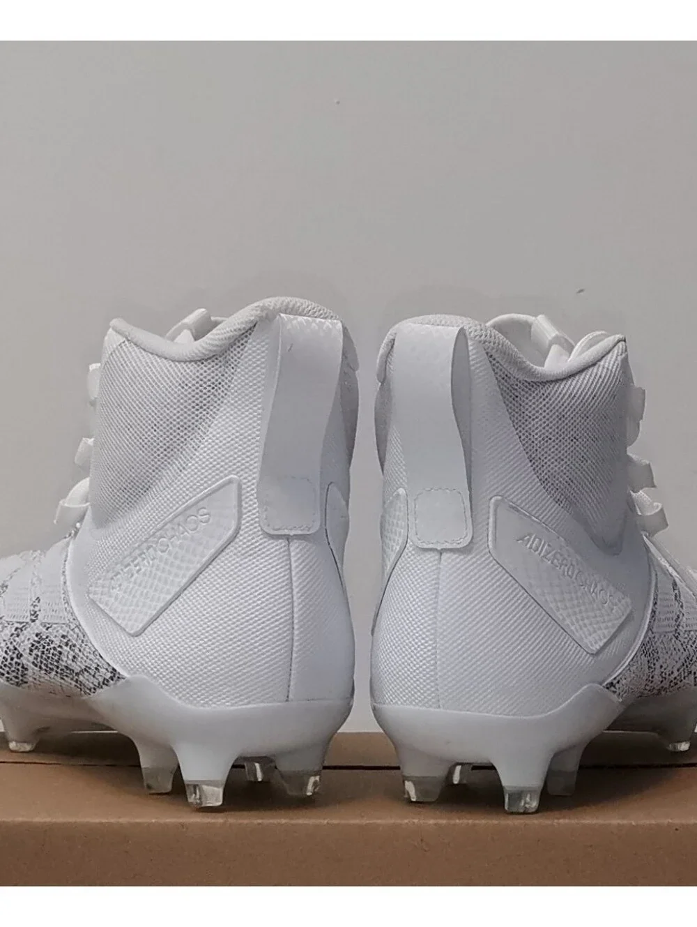 🔥⚽ Adidas Adizero Chaos Mid Football Cleats White Snakeskin Men Size 8.5 IE4005